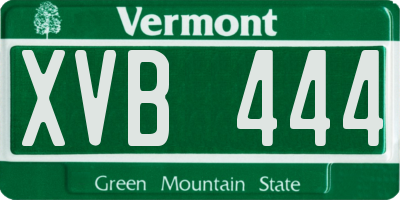 VT license plate XVB444