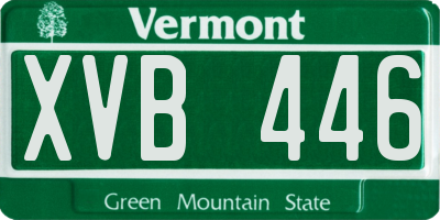 VT license plate XVB446