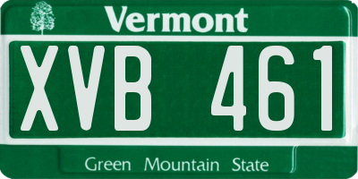 VT license plate XVB461