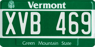 VT license plate XVB469