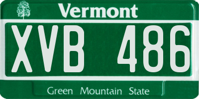 VT license plate XVB486