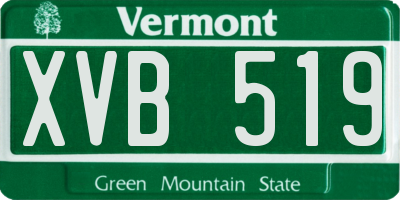 VT license plate XVB519