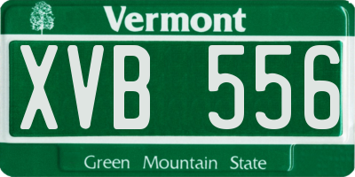 VT license plate XVB556