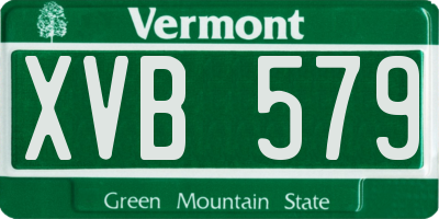 VT license plate XVB579
