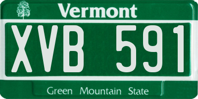 VT license plate XVB591
