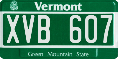 VT license plate XVB607