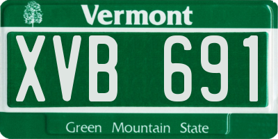 VT license plate XVB691