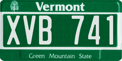 VT license plate XVB741