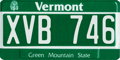 VT license plate XVB746