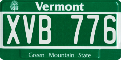 VT license plate XVB776