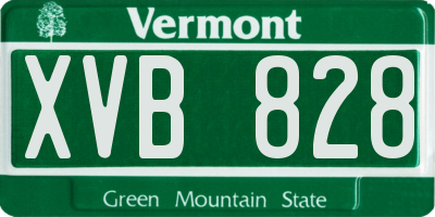 VT license plate XVB828
