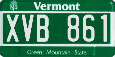 VT license plate XVB861