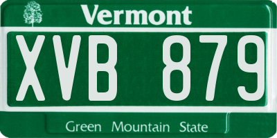 VT license plate XVB879
