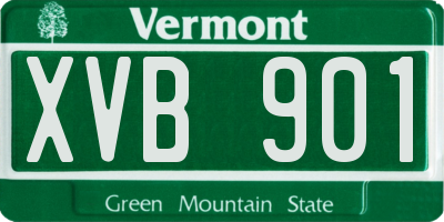 VT license plate XVB901