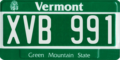 VT license plate XVB991