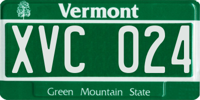 VT license plate XVC024