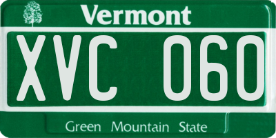 VT license plate XVC060
