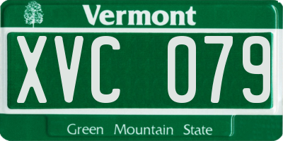 VT license plate XVC079