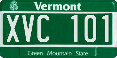 VT license plate XVC101