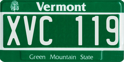 VT license plate XVC119