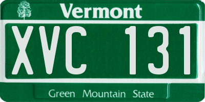 VT license plate XVC131
