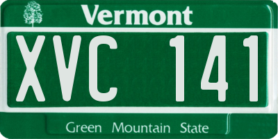 VT license plate XVC141