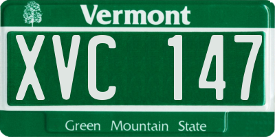 VT license plate XVC147