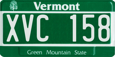 VT license plate XVC158