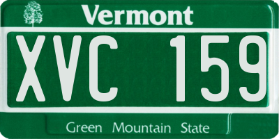 VT license plate XVC159