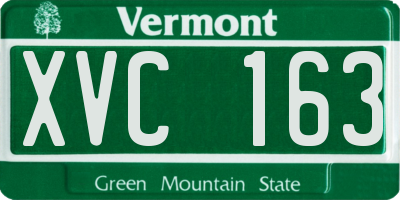 VT license plate XVC163