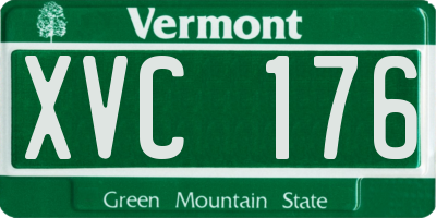 VT license plate XVC176