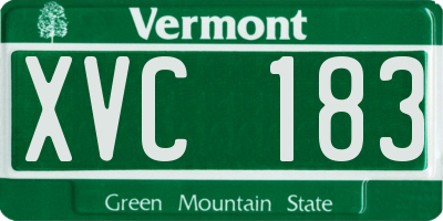 VT license plate XVC183