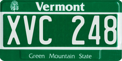 VT license plate XVC248