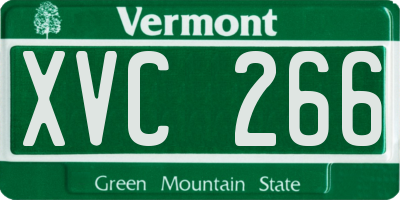 VT license plate XVC266