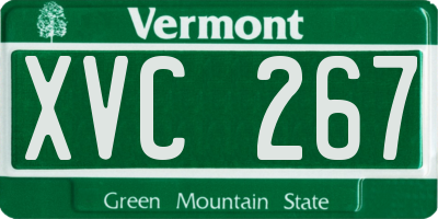 VT license plate XVC267