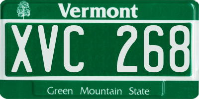 VT license plate XVC268