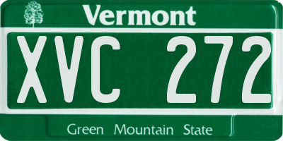 VT license plate XVC272