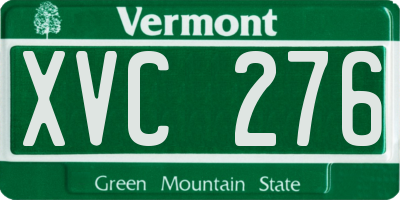 VT license plate XVC276