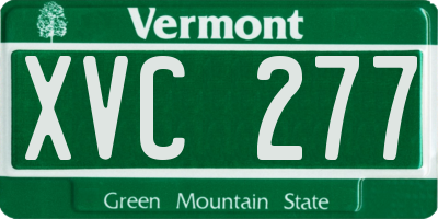 VT license plate XVC277