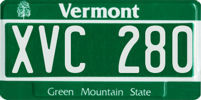 VT license plate XVC280