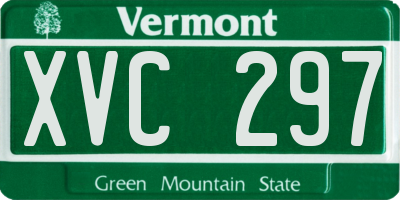 VT license plate XVC297
