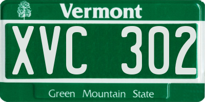 VT license plate XVC302