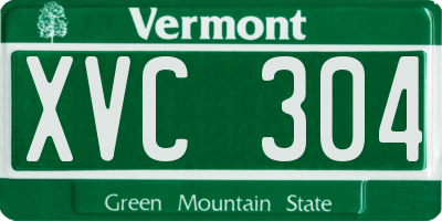 VT license plate XVC304