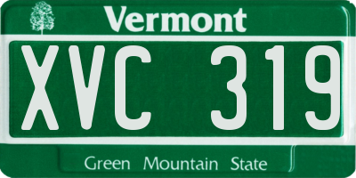 VT license plate XVC319