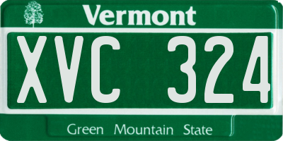 VT license plate XVC324