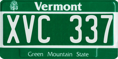 VT license plate XVC337