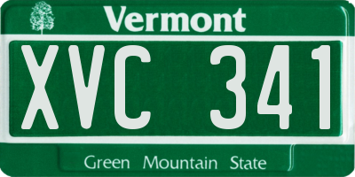 VT license plate XVC341