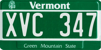 VT license plate XVC347