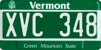 VT license plate XVC348