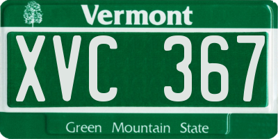 VT license plate XVC367